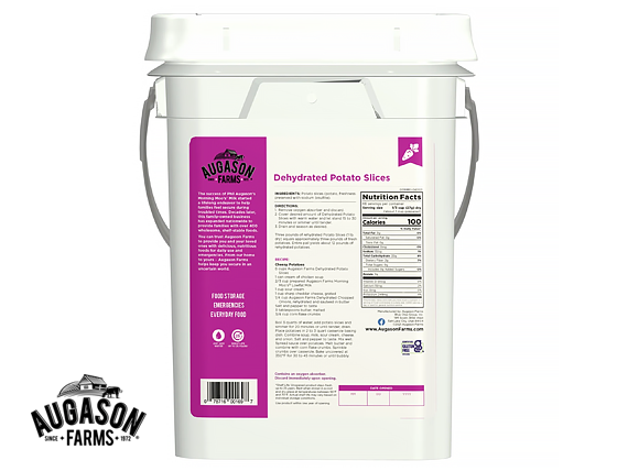 Augason Farms: Dehydrated Potato Slices Pail
